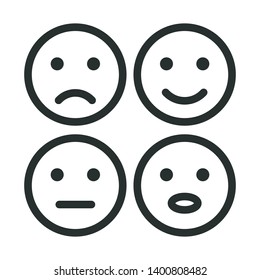 emotion or feedback - minimal line web icon. simple vector illustration. concept for infographic, website or app.