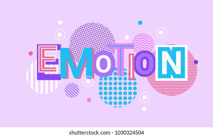 Emotion And Feelings Web Banner Abstract Creative Template Background Vector Illustration