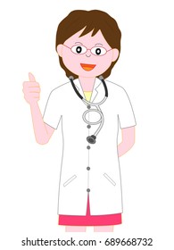 Emotion of female doctor.