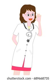 Emotion of female doctor.