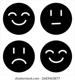 Glifo de emoción Icon Ilustración vectorial