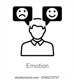 Emotion and happy icon concept