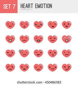 emotion heart Icon in modern vector style. Cartoon design.
