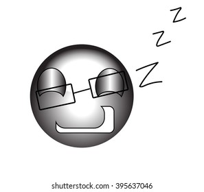emotion icon sleep gray