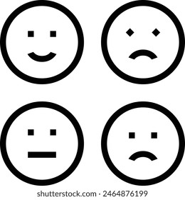 emotion icon. Thin linear style design isolated on white background