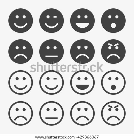 Emotion Icon in trendy flat style isolated on grey background. Emotion set for your web site design, logo, app, UI. Vector illustration, EPS10.