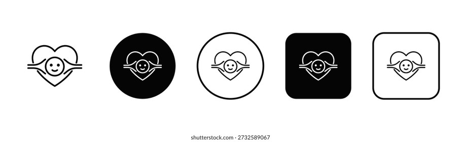 Icono de emoción estilo de fondo blanco y negro