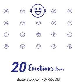 Emotion Icons on white background