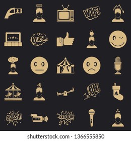 Emotion icons set. Simple set of 25 emotion vector icons for web for any design