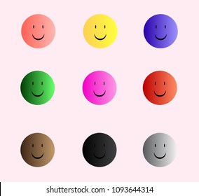 Emotion Icons. Vector colorful emoji set.
