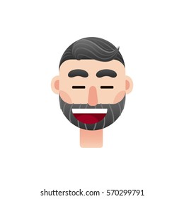Emotion. Laughing man.