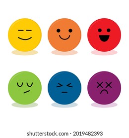 Emotion Levels On Scale Different Faces Stock Vector (Royalty Free ...