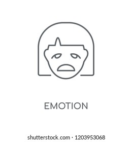 Emotion linear icon. Emotion concept stroke symbol design. Thin graphic elements vector illustration, outline pattern on a white background, eps 10.
