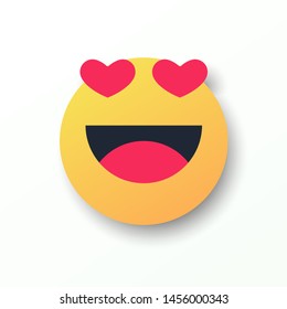 Emotion love ha ha. Smile ha ha. Emoji social media. Symbol smile web, app, ui. Social media concept. Vector illustration. EPS 10
