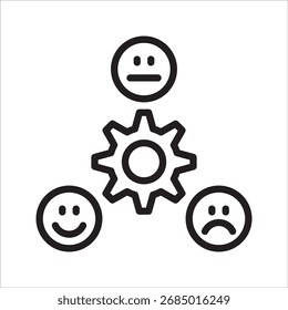 Ícone de linha simples Gerenciamento de Emoções