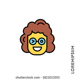 emotion Modern flat symbol for web and mobil apps 
