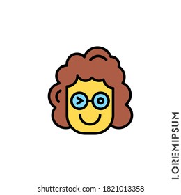 emotion Modern flat symbol for web and mobil apps 