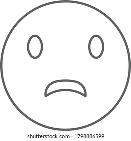 Emotion, negative feedback line icon