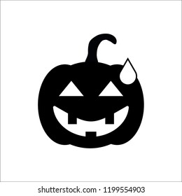 Emotion pumpkin pumpkin. Black and white pumpkin. Beautiful pumpkin smile.