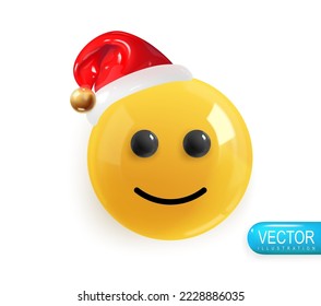 Emotion Realistic 3d Render. Icon Smile Emoji. Vector yellow glossy emoticons. PNG