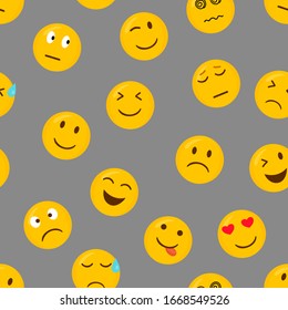 Emotion seamless pattern background. vector illustration