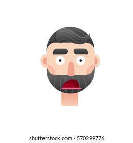 Emotion. Shocked man.