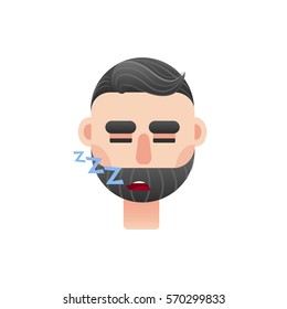 Emotion. Sleepy man.