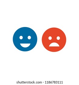 emotion smile and angry icon