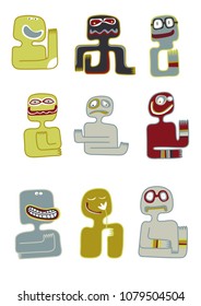 Emotion stickers set