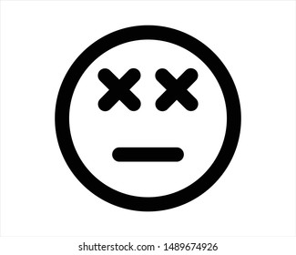emotion surprised line icon - vector