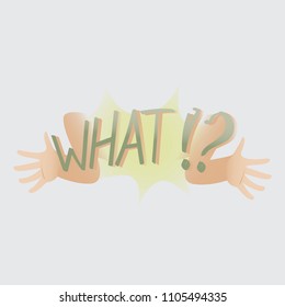 Emotion symbol by hands in vector illustration