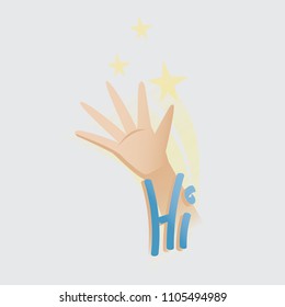 Emotion symbol by hands in vector illustration