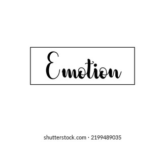 Emotion text illustration vector logo design 