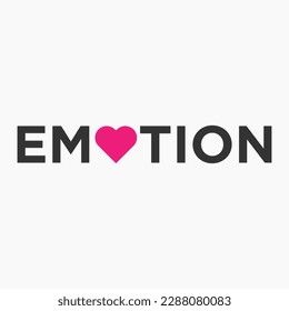 Emotion Typography Lettering Logo Vector Template