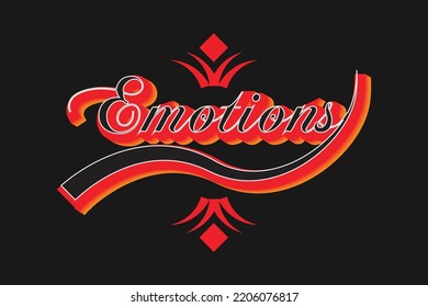 Emotion typography t-shirt design template
