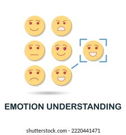 Emotion Understanding icon. 3d illustration from neuromarketing collection. Creative Emotion Understanding 3d icon for web design, templates, infographics and more