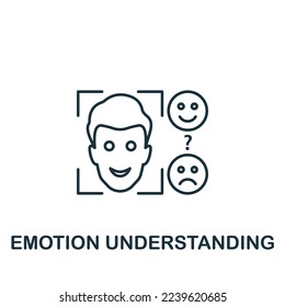 Emotion Understanding icon. Monochrome simple Neuromarketing icon for templates, web design and infographics