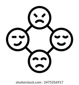 Emotion Vector Line Icon Design