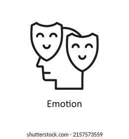 Emotion vector outline Icon Design illustration. Human Mentality Symbol on White background EPS 10 File
