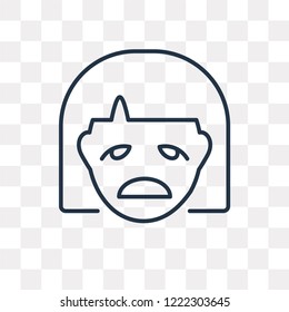 Emotion vector outline icon isolated on transparent background, high quality linear Emotion transparency concept can be used web and mobile
