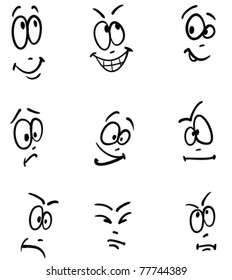 Emotion, vector set of nine face