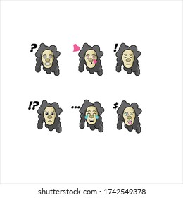 Emotionsvektor von jemandem, der schrecklich ist, ist geeignet, um Emotionen im Chat zu beschreiben