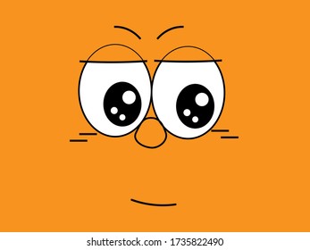 Emotion when you want to think. Funny cartoon comic book.
