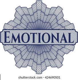 Emotional abstract linear rosette