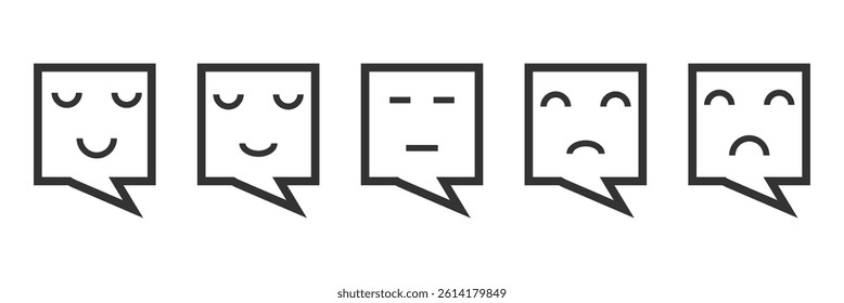 Emotional assessment icon set customer evaluation the service. Rating face.