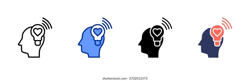 Conjunto de iconos de conciencia emocional colección de estilo múltiple