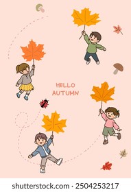 Emotional background illustration of fall