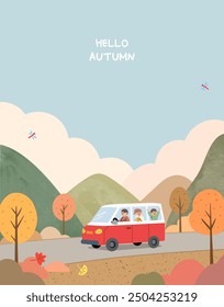 Emotional background illustration of fall