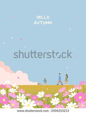 Emotional background illustration of fall