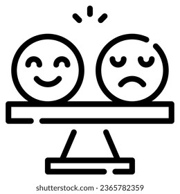 Emotional Balance Icon Illustration, for uiux, infographic, etc